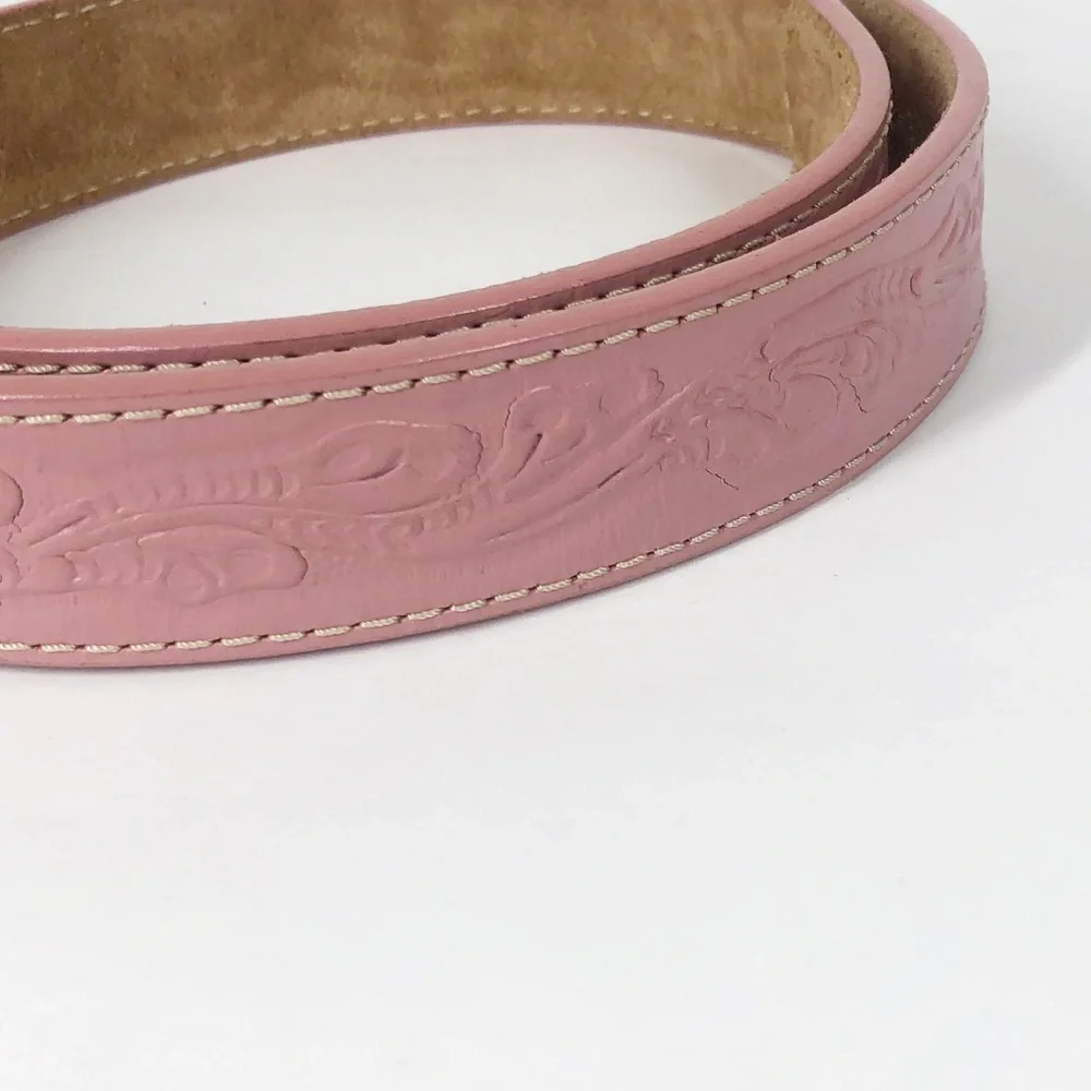 NOCONA belt co 💗🐴💗 PINK girls Equestrian‎ genuine leather BELT size 20 EUC